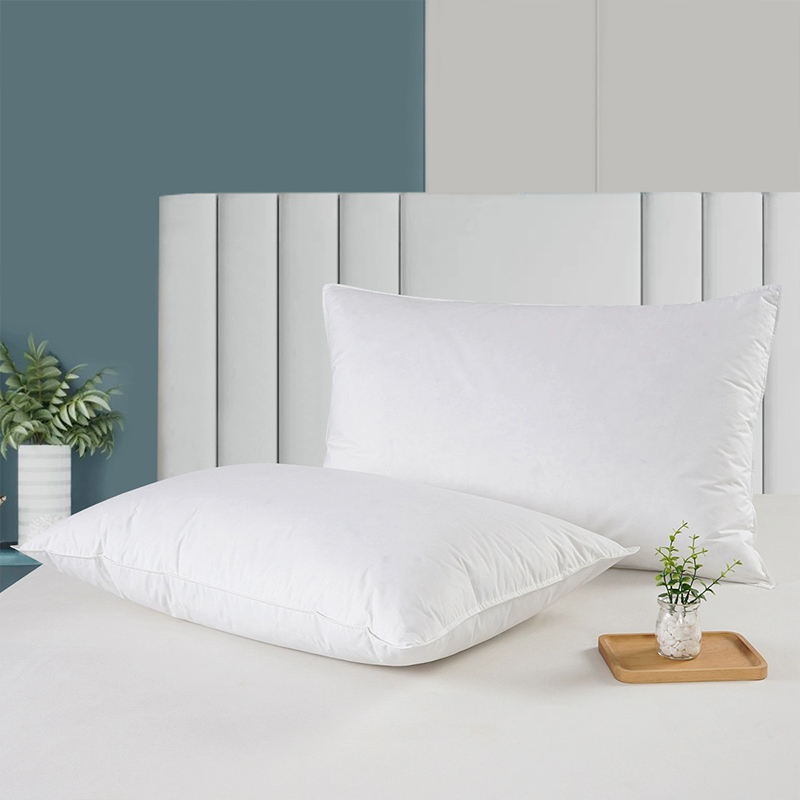 Pamut 233t Percale héj 50% fehér kacsa toll párnák szállodához