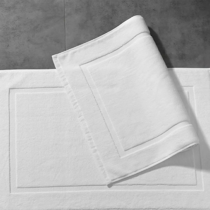 100 % pamut 32S/2 hurokkeret Border Bath Mat szálloda