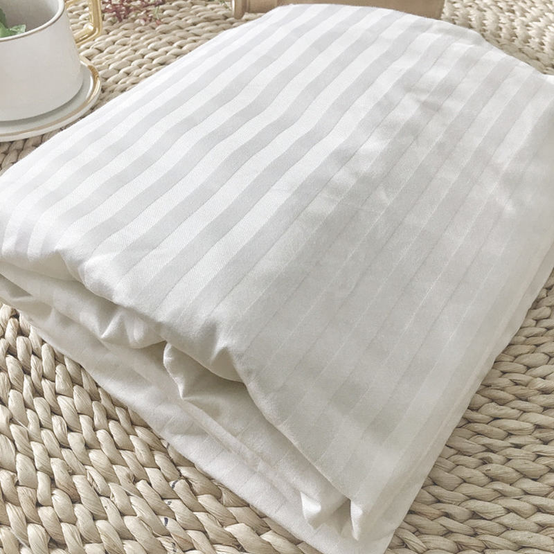Fehér pamut 60 -as fonal 330 szálszámok Sateen Stripe Hotel felszerelt lapok nagykereskedelem